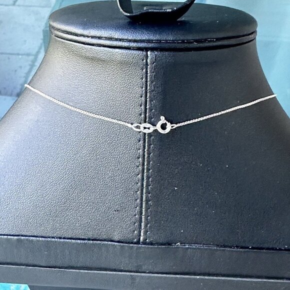 VTG Sterling Silver 17" Necklace Heart Pendant Open Scroll Work Sign Italy 7.8 g - Picture 8 of 10